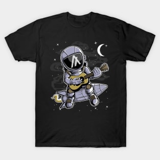 Astronaut Guitar Algorand ALGO Coin To The Moon Crypto Token Cryptocurrency Blockchain Wallet Birthday Gift For Men Women Kids T-Shirt